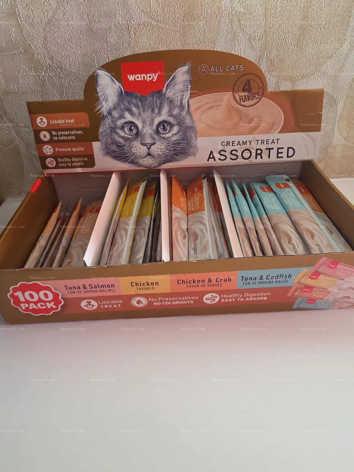 Wanpy Karışık Kedi Ödül Maması 80 adet